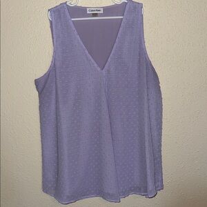 Calvin Klein Lavender Textured V-Neck Camisole